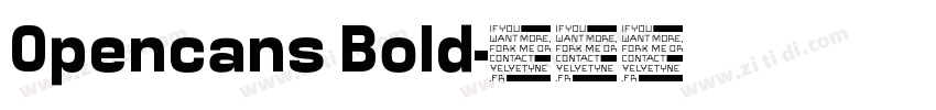 Opencans Bold字体转换
